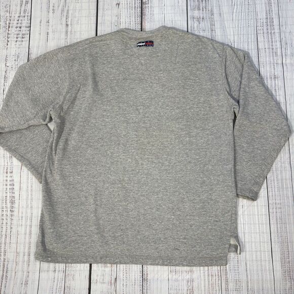 Vintage 90s Tommy Hilfiger Big Flag Sweatshirt Gray Men’s M Made in USA - Picture 7 of 10